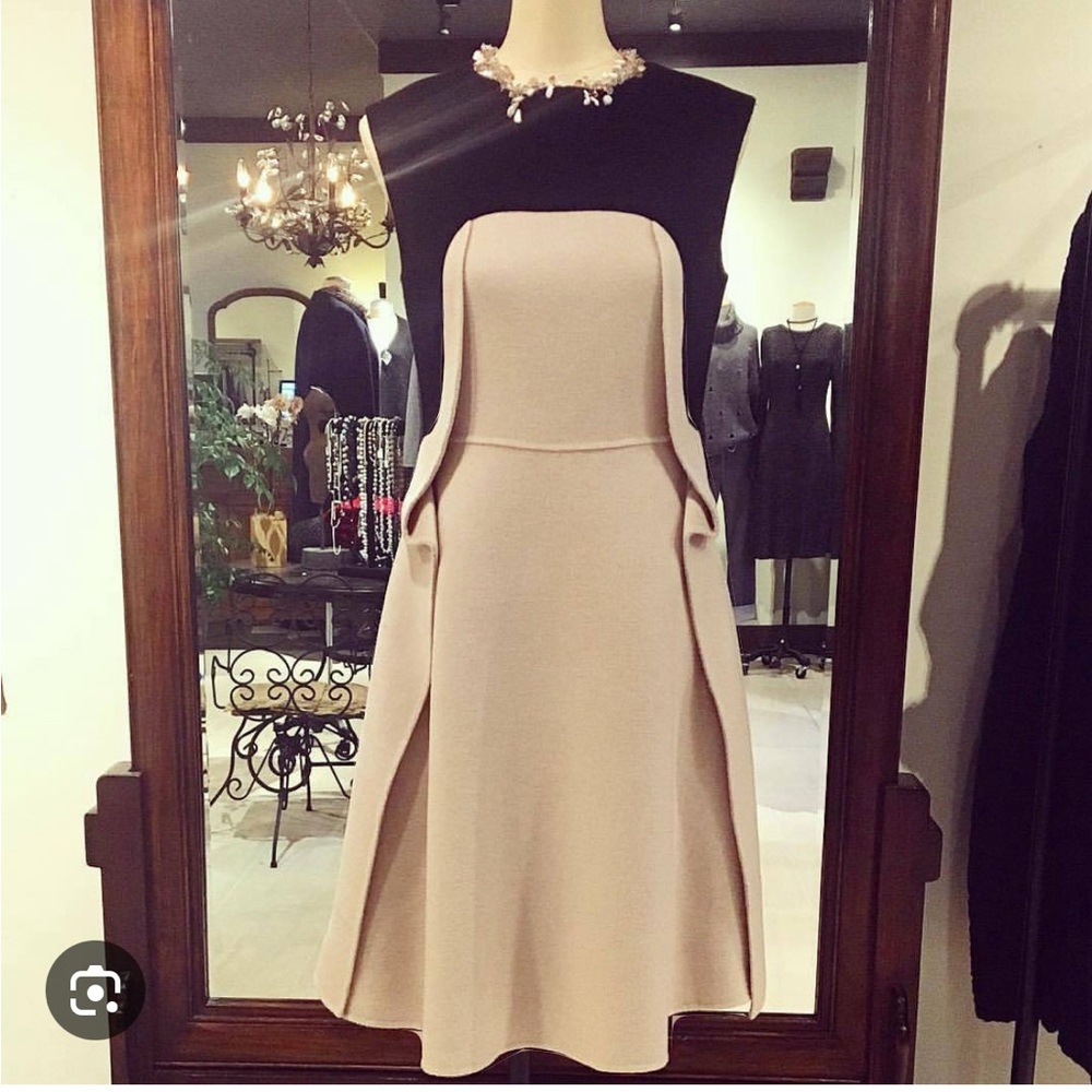 behnaz toossi 100% wool 2 tone dress - size med